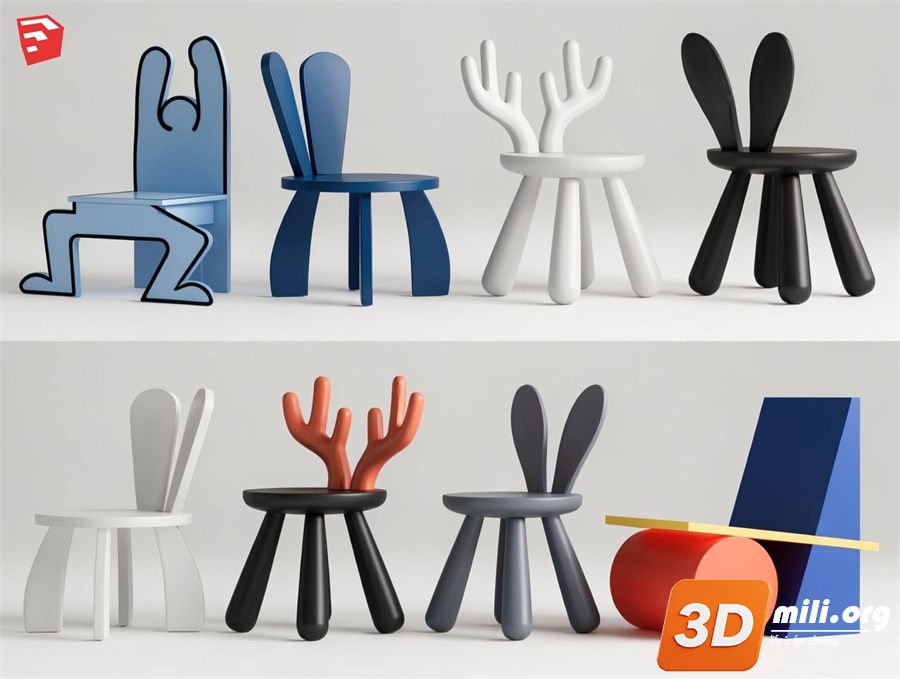 Kid's table and chairs Skp Files 
